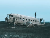 Αεροπλάνο συντριμμιών της Ισλανδίας - της Ντακότας στοκ φωτογραφία με δικαίωμα ελεύθερης χρήσης Αεροπλάνο συντριμμιών της Ισλανδίας - της Ντακότας στοκ φωτογραφία με δικαίωμα ελεύθερης χρήσης