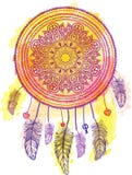 Αμερικανικό ινδικό φυλακτό dreamcatcher διάνυσμα ελεύθερη απεικόνιση δικαιώματος Αμερικανικό ινδικό φυλακτό dreamcatcher διάνυσμα ελεύθερη απεικόνιση δικαιώματος