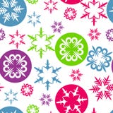Ανασκόπηση Χριστουγέννων με ζωηρόχρωμα snowflakes απεικόνιση αποθεμάτων Ανασκόπηση Χριστουγέννων με ζωηρόχρωμα snowflakes απεικόνιση αποθεμάτων