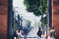 Ανατολική πύλη στην παλαιά πόλη Chiang Mai στοκ εικόνα Ανατολική πύλη στην παλαιά πόλη Chiang Mai στοκ εικόνα