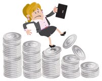 Ο φιλαράκος επιχειρηματιών πέφτει κάτω από το λόφο χρημάτων διανυσματική απεικόνιση Ο φιλαράκος επιχειρηματιών πέφτει κάτω από το λόφο χρημάτων διανυσματική απεικόνιση