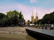 αρχιτεκτονική της katedral εκκλησίας στην Τζακάρτα στοκ φωτογραφία αρχιτεκτονική της katedral εκκλησίας στην Τζακάρτα στοκ φωτογραφία