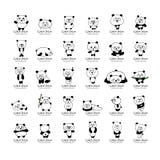 Αστεία συλλογή pandas, σκίτσο για το σχέδιό σας ελεύθερη απεικόνιση δικαιώματος Αστεία συλλογή pandas, σκίτσο για το σχέδιό σας ελεύθερη απεικόνιση δικαιώματος