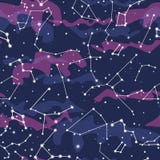 Αστερισμοί και nebulas σε ένα σκούρο μπλε υπόβαθρο σε ένα επίπεδο υπόβαθρο σχεδίων ύφους άνευ ραφής Φωτεινά αστέρια με τις καμμέν απεικόνιση αποθεμάτων Αστερισμοί και nebulas σε ένα σκούρο μπλε υπόβαθρο σε ένα επίπεδο υπόβαθρο σχεδίων ύφους άνευ ραφής Φωτεινά αστέρια με τις καμμέν απεικόνιση αποθεμάτων