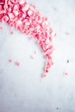 Αυξήθηκε πέταλα στη μαρμάρινη πέτρα, floral υπόβαθρο στοκ φωτογραφία Αυξήθηκε πέταλα στη μαρμάρινη πέτρα, floral υπόβαθρο στοκ φωτογραφία