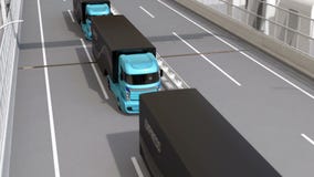 Αυτόνομα ηλεκτρικά φορτηγά και VTOL κηφήνες που στην εθνική οδό Αυτόνομα ηλεκτρικά φορτηγά και VTOL κηφήνες που στην εθνική οδό