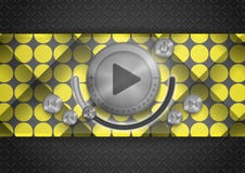 Αφηρημένο App τεχνολογίας εικονίδιο με το κουμπί μουσικής Στοκ Εικόνα Αφηρημένο App τεχνολογίας εικονίδιο με το κουμπί μουσικής Στοκ Εικόνα