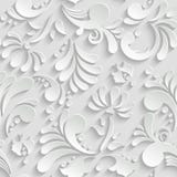 Αφηρημένο Floral τρισδιάστατο άνευ ραφής σχέδιο διανυσματική απεικόνιση Αφηρημένο Floral τρισδιάστατο άνευ ραφής σχέδιο διανυσματική απεικόνιση