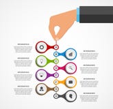 Αφηρημένο πρότυπο σχεδίου infographics με τα ανθρώπινα χέρια που κρατούν τους στρογγυλούς φραγμούς Στοκ εικόνα με δικαίωμα ελεύθερης χρήσης Αφηρημένο πρότυπο σχεδίου infographics με τα ανθρώπινα χέρια που κρατούν τους στρογγυλούς φραγμούς Στοκ εικόνα με δικαίωμα ελεύθερης χρήσης