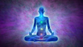 Αύρα, ενεργοποίηση chakra, Διαφωτισμός του μυαλού στην περισυλλογή διανυσματική απεικόνιση Αύρα, ενεργοποίηση chakra, Διαφωτισμός του μυαλού στην περισυλλογή διανυσματική απεικόνιση