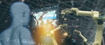 Βιομηχανία 4 Iot η έννοια 0, βιομηχανικός μηχανικός που χρησιμοποιεί την τεχνητή νοημοσύνη AI αύξησε, εικονική πραγματικότητα στο στοκ εικόνες Βιομηχανία 4 Iot η έννοια 0, βιομηχανικός μηχανικός που χρησιμοποιεί την τεχνητή νοημοσύνη AI αύξησε, εικονική πραγματικότητα στο στοκ εικόνες