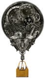 Βιομηχανικό μπαλόνι ζεστού αέρα Steampunk που απομονώνεται Στοκ Εικόνες Βιομηχανικό μπαλόνι ζεστού αέρα Steampunk που απομονώνεται Στοκ Εικόνες