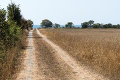 Βρώμικος δρόμος στην ακτή στοκ φωτογραφία Βρώμικος δρόμος στην ακτή στοκ φωτογραφία