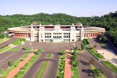 ΒΌΡΕΙΑ ΚΟΡΈΑ, PYONGYANG - 14 ΣΕΠΤΕΜΒΡΊΟΥ 2017: Τοπ άποψη σχετικά με κεντρικό Στοκ Φωτογραφίες ΒΌΡΕΙΑ ΚΟΡΈΑ, PYONGYANG - 14 ΣΕΠΤΕΜΒΡΊΟΥ 2017: Τοπ άποψη σχετικά με κεντρικό Στοκ Φωτογραφίες
