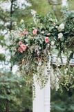 Γαμήλια διακόσμηση με το floristics στοκ εικόνα Γαμήλια διακόσμηση με το floristics στοκ εικόνα