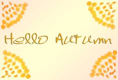 Γειά σου φθινόπωρο Πλαίσιο φθινοπώρου των πετάλων με το φθινόπωρο λέξεων “γειά σου “ στοκ φωτογραφίες Γειά σου φθινόπωρο Πλαίσιο φθινοπώρου των πετάλων με το φθινόπωρο λέξεων “γειά σου “ στοκ φωτογραφίες