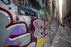 Γκράφιτι γκράφιτι οδών στην πάροδο και την πάροδο Μελβούρνη, Βικτώρια, Αυστραλία Hosier ένωσης στοκ εικόνες Γκράφιτι γκράφιτι οδών στην πάροδο και την πάροδο Μελβούρνη, Βικτώρια, Αυστραλία Hosier ένωσης στοκ εικόνες