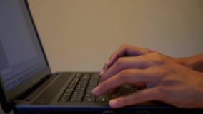 γράψιμο lap-top απόθεμα βίντεο γράψιμο lap-top απόθεμα βίντεο