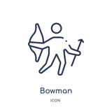 Γραμμικό bowman εικονίδιο από τη συλλογή περιλήψεων χόκεϋ Λεπτό bowman εικονίδιο γραμμών που απομονώνεται στο άσπρο υπόβαθρο bowm απεικόνιση αποθεμάτων Γραμμικό bowman εικονίδιο από τη συλλογή περιλήψεων χόκεϋ Λεπτό bowman εικονίδιο γραμμών που απομονώνεται στο άσπρο υπόβαθρο bowm απεικόνιση αποθεμάτων