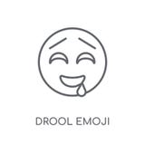 Γραμμικό εικονίδιο emoji Drool Σύγχρονη έννοια λογότυπων emoji Drool περιλήψεων απεικόνιση αποθεμάτων Γραμμικό εικονίδιο emoji Drool Σύγχρονη έννοια λογότυπων emoji Drool περιλήψεων απεικόνιση αποθεμάτων