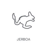 Γραμμικό εικονίδιο Jerboa Σύγχρονη έννοια λογότυπων Jerboa περιλήψεων στο λευκό απεικόνιση αποθεμάτων Γραμμικό εικονίδιο Jerboa Σύγχρονη έννοια λογότυπων Jerboa περιλήψεων στο λευκό απεικόνιση αποθεμάτων