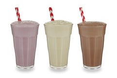 3 γυαλιά του milkshake στοκ εικόνες με δικαίωμα ελεύθερης χρήσης 3 γυαλιά του milkshake στοκ εικόνες με δικαίωμα ελεύθερης χρήσης