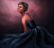 Γυναίκα ballgown απεικόνιση αποθεμάτων Γυναίκα ballgown απεικόνιση αποθεμάτων