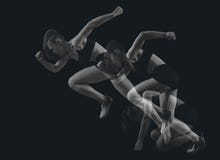 Γυναίκα sprinter διπλή έκθεση στοκ φωτογραφία με δικαίωμα ελεύθερης χρήσης Γυναίκα sprinter διπλή έκθεση στοκ φωτογραφία με δικαίωμα ελεύθερης χρήσης