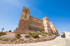 Γωνία Burgalimar Castle στο Λα Encina Banos de στοκ εικόνες με δικαίωμα ελεύθερης χρήσης Γωνία Burgalimar Castle στο Λα Encina Banos de στοκ εικόνες με δικαίωμα ελεύθερης χρήσης