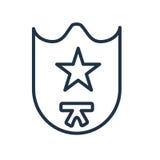 Διάνυσμα εικονιδίων διακριτικών αστυνομίας που απομονώνεται στο άσπρο υπόβαθρο, BA αστυνομίας ελεύθερη απεικόνιση δικαιώματος Διάνυσμα εικονιδίων διακριτικών αστυνομίας που απομονώνεται στο άσπρο υπόβαθρο, BA αστυνομίας ελεύθερη απεικόνιση δικαιώματος