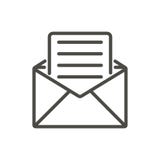 Διάνυσμα εικονιδίων μηνυμάτων ηλεκτρονικού ταχυδρομείου Ανοικτό σύμβολο ταχυδρομείου γραμμών ελεύθερη απεικόνιση δικαιώματος Διάνυσμα εικονιδίων μηνυμάτων ηλεκτρονικού ταχυδρομείου Ανοικτό σύμβολο ταχυδρομείου γραμμών ελεύθερη απεικόνιση δικαιώματος