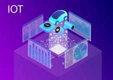 Διαδίκτυο των πραγμάτων/έννοια IOT και analytics τρισδιάστατη isometric διανυσματική απεικόνιση διανυσματική απεικόνιση Διαδίκτυο των πραγμάτων/έννοια IOT και analytics τρισδιάστατη isometric διανυσματική απεικόνιση διανυσματική απεικόνιση