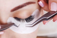 Διαδικασία επέκτασης Eyelash Μάτι γυναικών με τα μακροχρόνια eyelashes Τα μαστίγια, κλείνουν επάνω, μακρο, εκλεκτική εστίαση στοκ φωτογραφία με δικαίωμα ελεύθερης χρήσης Διαδικασία επέκτασης Eyelash Μάτι γυναικών με τα μακροχρόνια eyelashes Τα μαστίγια, κλείνουν επάνω, μακρο, εκλεκτική εστίαση στοκ φωτογραφία με δικαίωμα ελεύθερης χρήσης