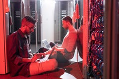 Διαμορφώσεις συσκευών ενημέρωσης στο κέντρο κεντρικών υπολογιστών στοκ φωτογραφίες Διαμορφώσεις συσκευών ενημέρωσης στο κέντρο κεντρικών υπολογιστών στοκ φωτογραφίες