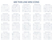 600 διανυσματικά λεπτά μίνι εικονίδια γραμμών καθορισμένα Λεπτά εικονίδια περιλήψεων γραμμών απλά, πλέγμα 24x24px Εικονοκύτταρο τ Στοκ φωτογραφία με δικαίωμα ελεύθερης χρήσης 600 διανυσματικά λεπτά μίνι εικονίδια γραμμών καθορισμένα Λεπτά εικονίδια περιλήψεων γραμμών απλά, πλέγμα 24x24px Εικονοκύτταρο τ Στοκ φωτογραφία με δικαίωμα ελεύθερης χρήσης