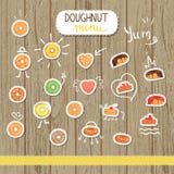 Διανυσματική doughnut απεικόνιση στο ύφος κινούμενων σχεδίων απεικόνιση αποθεμάτων Διανυσματική doughnut απεικόνιση στο ύφος κινούμενων σχεδίων απεικόνιση αποθεμάτων