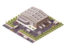 Διανυσματική isometric αποθήκη εμπορευμάτων ελεύθερη απεικόνιση δικαιώματος Διανυσματική isometric αποθήκη εμπορευμάτων ελεύθερη απεικόνιση δικαιώματος