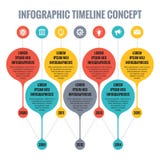 Διανυσματική έννοια Infographic στο επίπεδο ύφος σχεδίου - πρότυπο υπόδειξης ως προς το χρόνο απεικόνιση αποθεμάτων Διανυσματική έννοια Infographic στο επίπεδο ύφος σχεδίου - πρότυπο υπόδειξης ως προς το χρόνο απεικόνιση αποθεμάτων