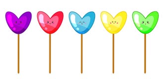 Διανυσματική απεικόνιση των ζωηρόχρωμων lollypops στα όξινα χρώματα ραβδιά που απομονώνονται στο άσπρο υπόβαθρο ελεύθερη απεικόνιση δικαιώματος Διανυσματική απεικόνιση των ζωηρόχρωμων lollypops στα όξινα χρώματα ραβδιά που απομονώνονται στο άσπρο υπόβαθρο ελεύθερη απεικόνιση δικαιώματος