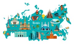 Διανυσματική απεικόνιση χαρτών της Ρωσίας Το χέρι σύρει τον άτλαντα διανυσματική απεικόνιση Διανυσματική απεικόνιση χαρτών της Ρωσίας Το χέρι σύρει τον άτλαντα διανυσματική απεικόνιση