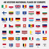 Διανυσματική συλλογή 48 εθνικών σημαιών της Ευρώπης διανυσματική απεικόνιση Διανυσματική συλλογή 48 εθνικών σημαιών της Ευρώπης διανυσματική απεικόνιση