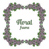 Διανυσματικό floral πλαίσιο απεικόνισης με βαθιά - πορφυρό λουλούδι και πράσινο φύλλωμα ελεύθερη απεικόνιση δικαιώματος Διανυσματικό floral πλαίσιο απεικόνισης με βαθιά - πορφυρό λουλούδι και πράσινο φύλλωμα ελεύθερη απεικόνιση δικαιώματος
