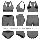 Διανυσματικό sportswear γυναικών απεικόνιση αποθεμάτων Διανυσματικό sportswear γυναικών απεικόνιση αποθεμάτων