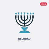 Διανυσματικό εικονίδιο menorah δύο χρώματος μεγάλο από την έννοια θρησκείας το απομονωμένο μπλε μεγάλο σύμβολο σημαδιών menorah δ διανυσματική απεικόνιση Διανυσματικό εικονίδιο menorah δύο χρώματος μεγάλο από την έννοια θρησκείας το απομονωμένο μπλε μεγάλο σύμβολο σημαδιών menorah δ διανυσματική απεικόνιση