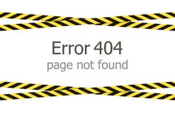 Διανυσματικό πρότυπο σελίδων 404 λάθους, κάτω από διασχισμένες τις κατασκευή κορδέλλες απεικόνιση αποθεμάτων Διανυσματικό πρότυπο σελίδων 404 λάθους, κάτω από διασχισμένες τις κατασκευή κορδέλλες απεικόνιση αποθεμάτων