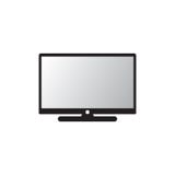 Διανυσματικό σύγχρονο εικονίδιο TV Εικονίδιο PC Εικονίδιο οργάνων ελέγχου o απεικόνιση αποθεμάτων Διανυσματικό σύγχρονο εικονίδιο TV Εικονίδιο PC Εικονίδιο οργάνων ελέγχου o απεικόνιση αποθεμάτων