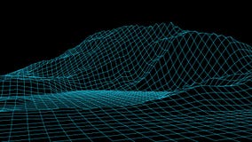 Διανυσματικό τρισδιάστατο τοπίο wireframe Απεικόνιση πλέγματος απεικόνιση αποθεμάτων Διανυσματικό τρισδιάστατο τοπίο wireframe Απεικόνιση πλέγματος απεικόνιση αποθεμάτων