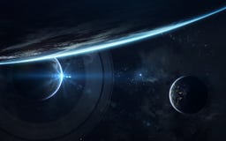 Διαστημική ταπετσαρία επιστημονικής φαντασίας, απίστευτα όμορφοι πλανήτες, γαλαξίες Στοιχεία αυτής της εικόνας που εφοδιάζεται απ στοκ εικόνες Διαστημική ταπετσαρία επιστημονικής φαντασίας, απίστευτα όμορφοι πλανήτες, γαλαξίες Στοιχεία αυτής της εικόνας που εφοδιάζεται απ στοκ εικόνες
