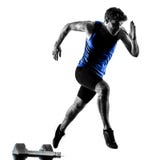 Δρομέας sprinter που τρέχει τρέχοντας γρήγορα το isola σκιαγραφιών ατόμων αθλητισμού στοκ φωτογραφίες Δρομέας sprinter που τρέχει τρέχοντας γρήγορα το isola σκιαγραφιών ατόμων αθλητισμού στοκ φωτογραφίες