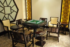 Δωμάτιο παιχνιδιών Mahjong στοκ φωτογραφίες Δωμάτιο παιχνιδιών Mahjong στοκ φωτογραφίες